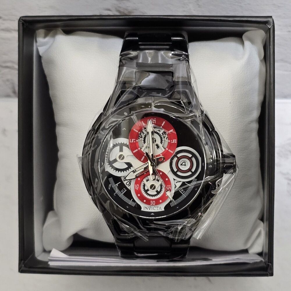 Invicta S1 Rally Men's Watch 44mm Black Red Skeleton Dial 79007 Brand New